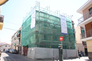 Fachada en obras
