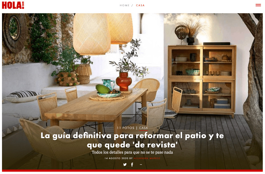 Portada revista hola como reformar el patio y que te quede de revista